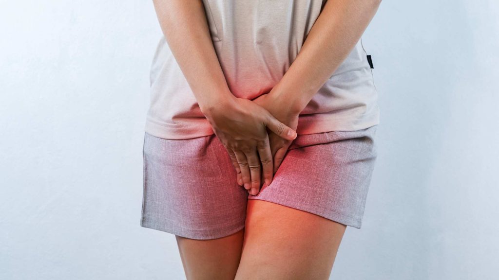 lady displaying poor pelvic floor symptoms