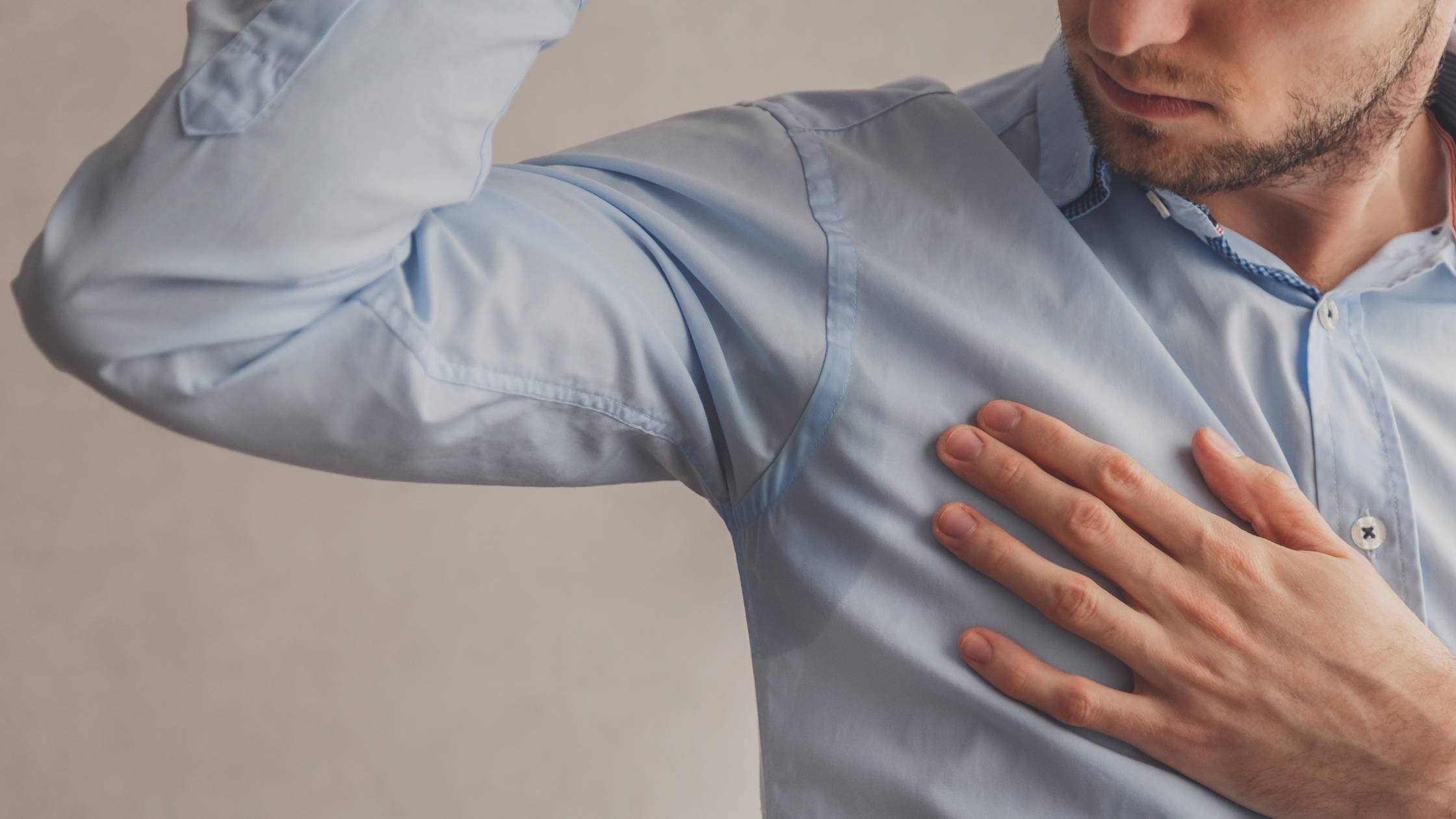 man with excessive sweating issues