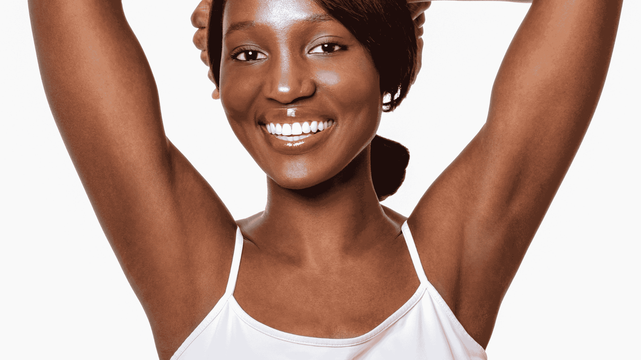 lady with smooth armpits